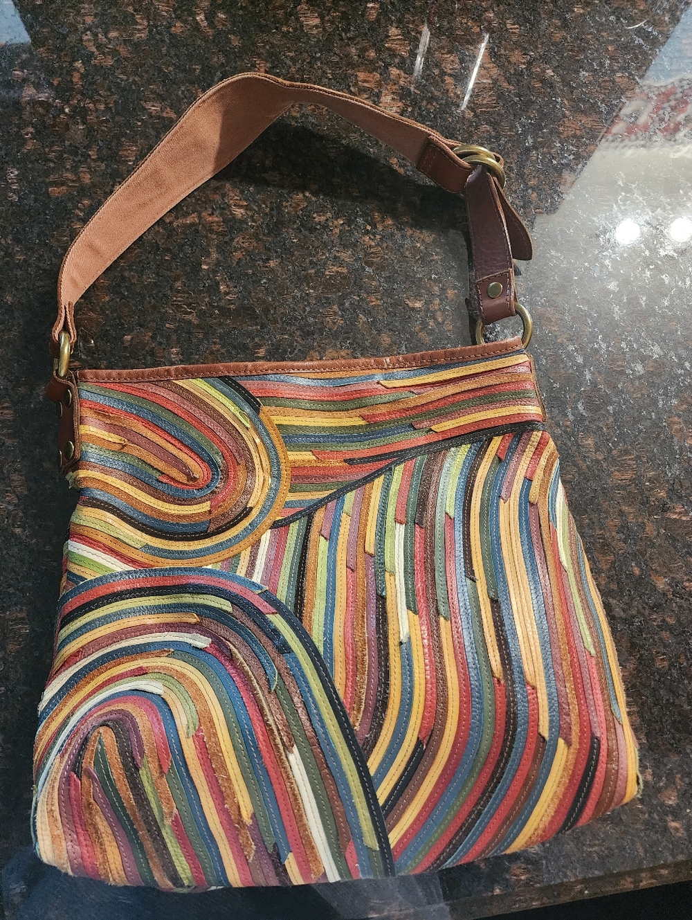 Lucky multi colored hobo bag